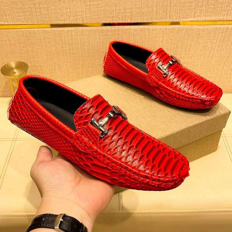 Retro Herren Loafer aus Spaltleder