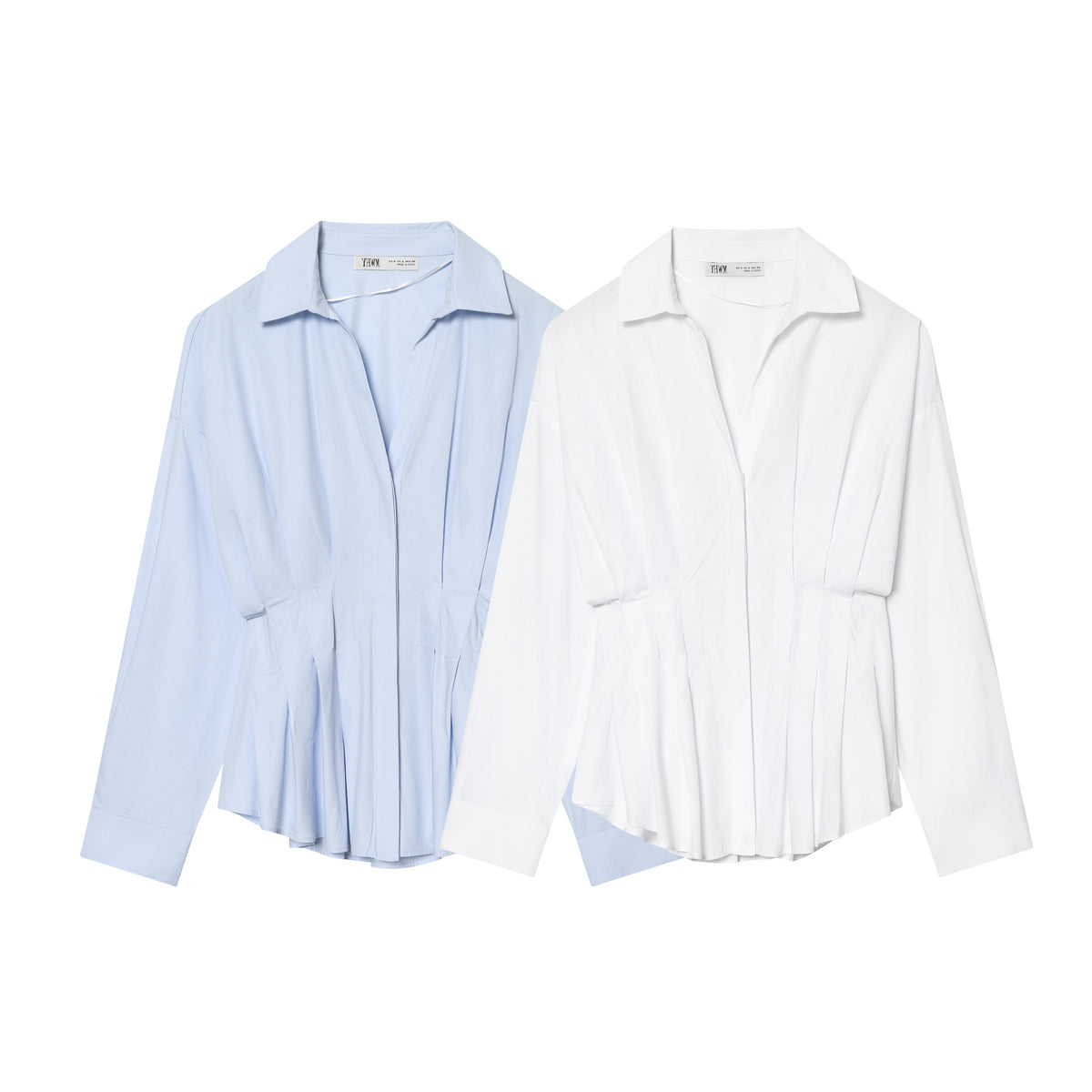 Elegante Plissee-Popeline-Bluse | LuxeStyle