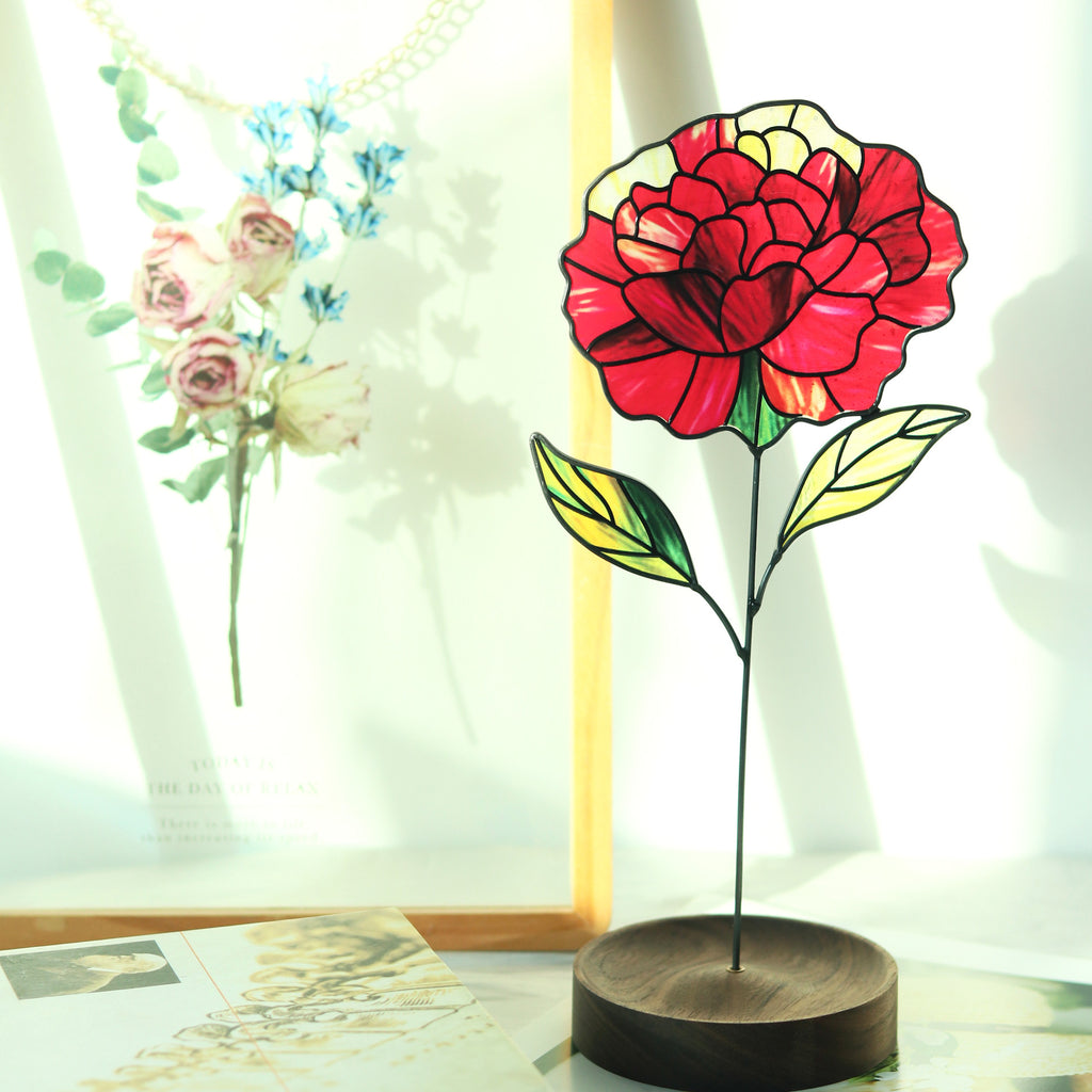 Handgefertigte bunte Pflanzen-Ornamente