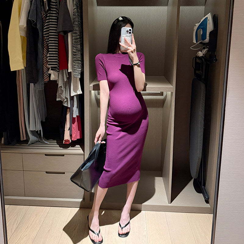 Umstands-Strickkleid mit halbem Rollkragen – Bild 1 | LuxeStyle