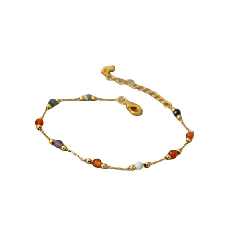 Vintage Armband mit echten Steinperlen