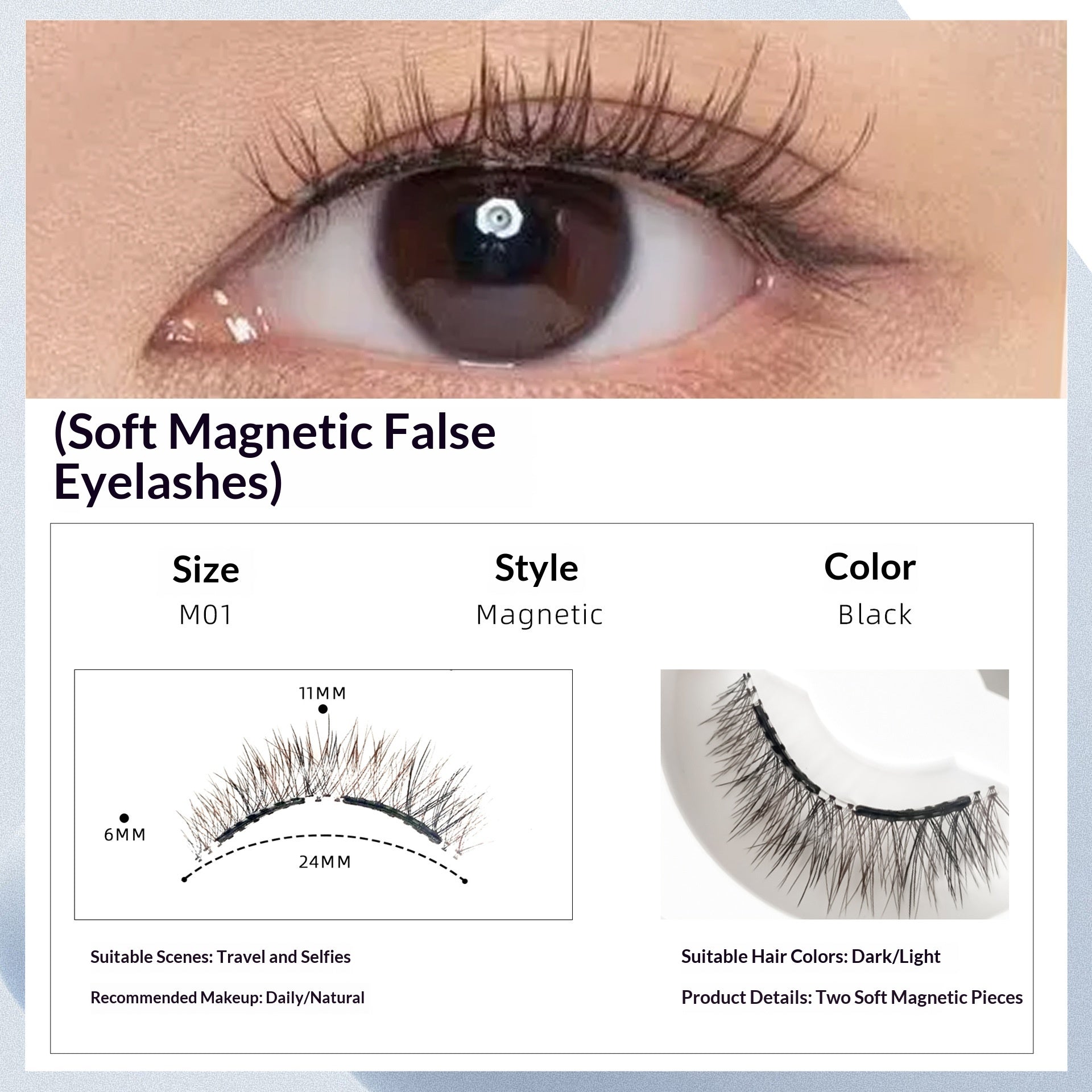 Weiche Magnet-Wimpern