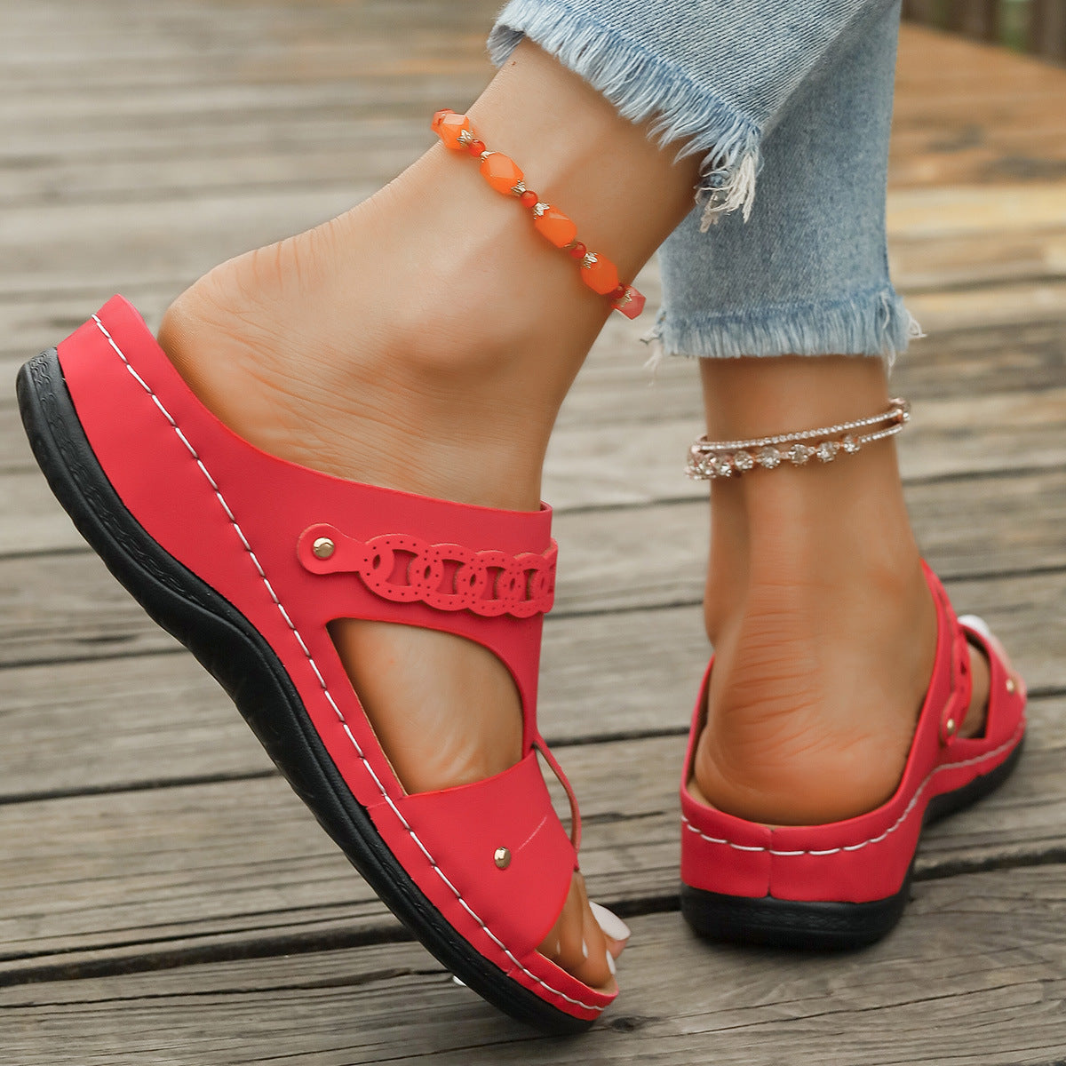 Slope Heel Plus Personalisierte Sandalen – Bild 7 | LuxeStyle