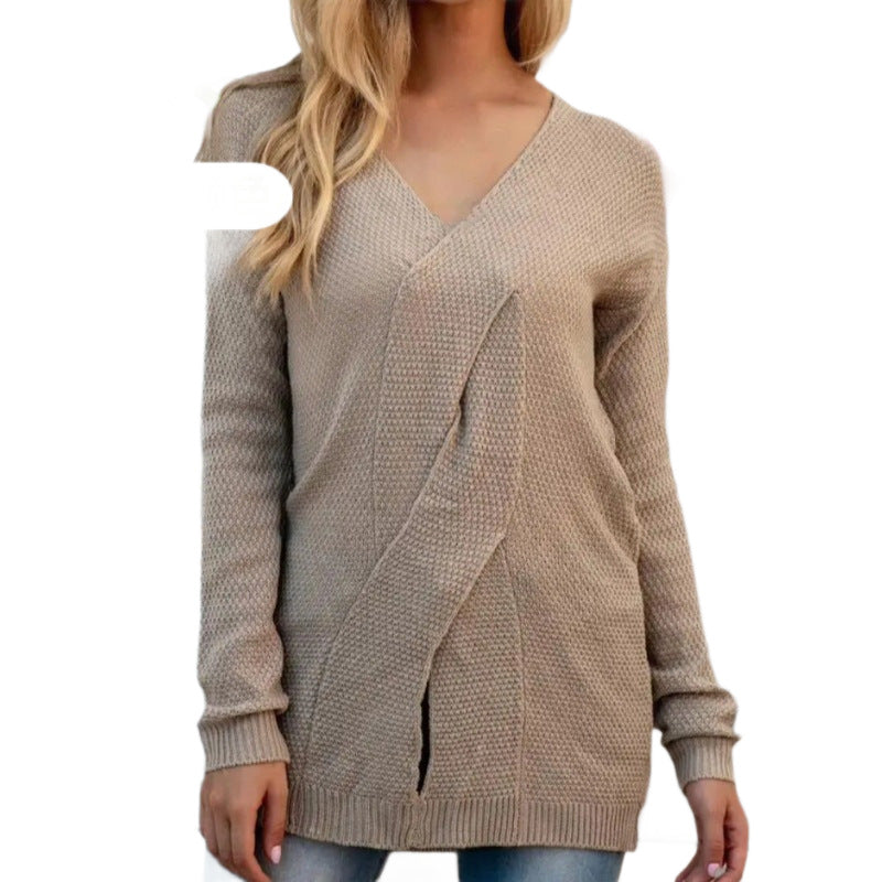 Strickpullover mit V-Ausschnitt