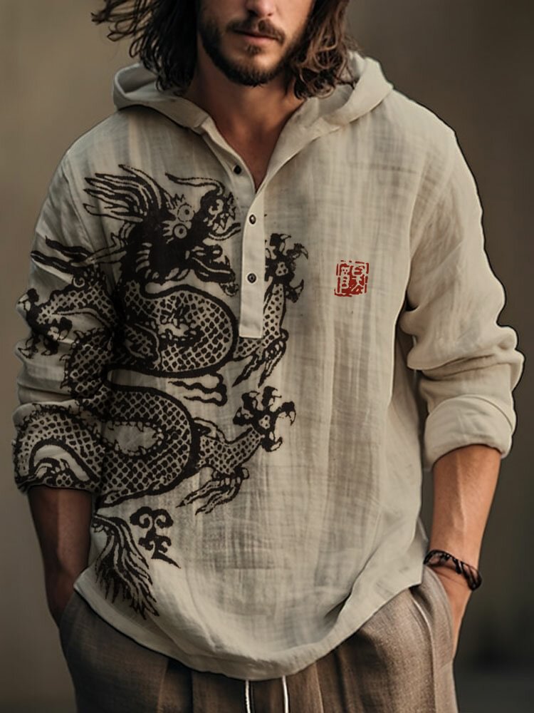 Herren Kapuzenpullover mit Knöpfen – Bild 14 | LuxeStyle