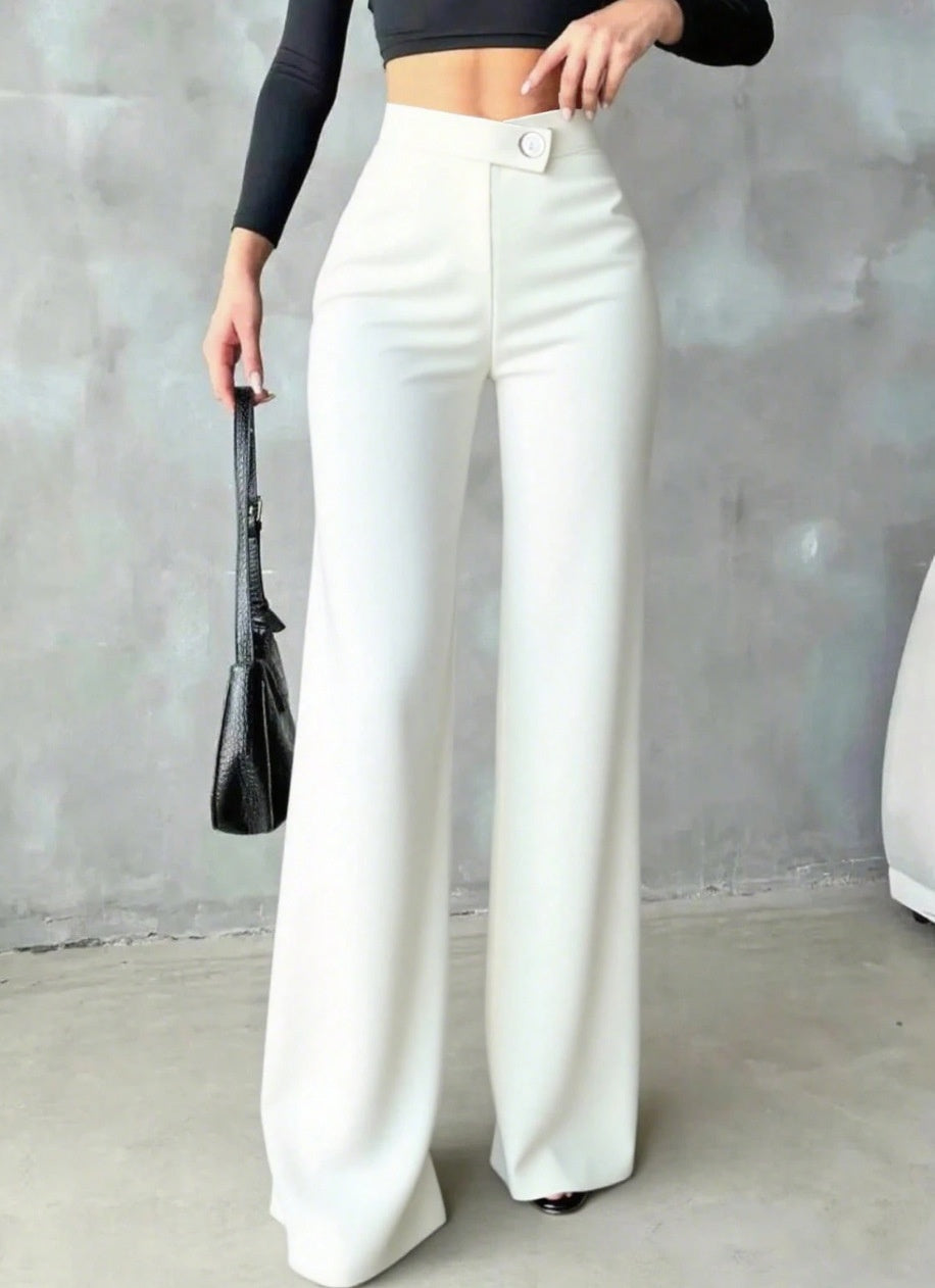 High-Waist Straight Leg Hose für Damen