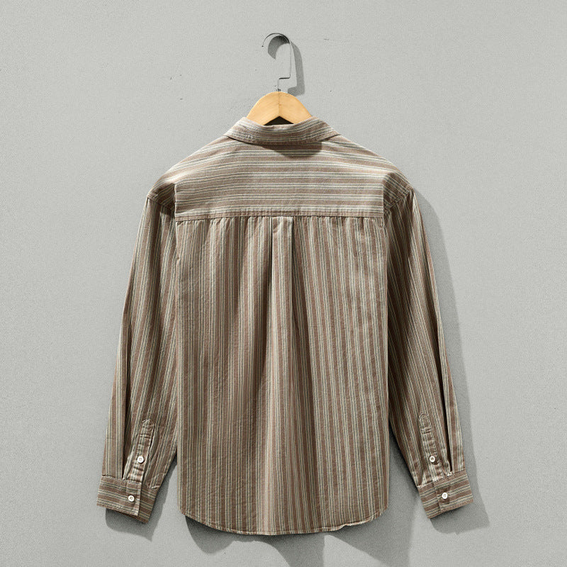 Gestreiftes Langarmshirt für Herren – Ansicht 6
