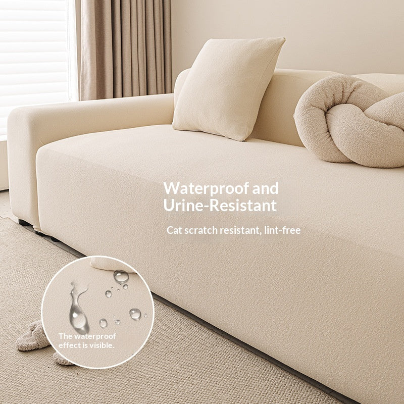 Sofa-Schutzhülle aus wasserdichtem Teddyfleece