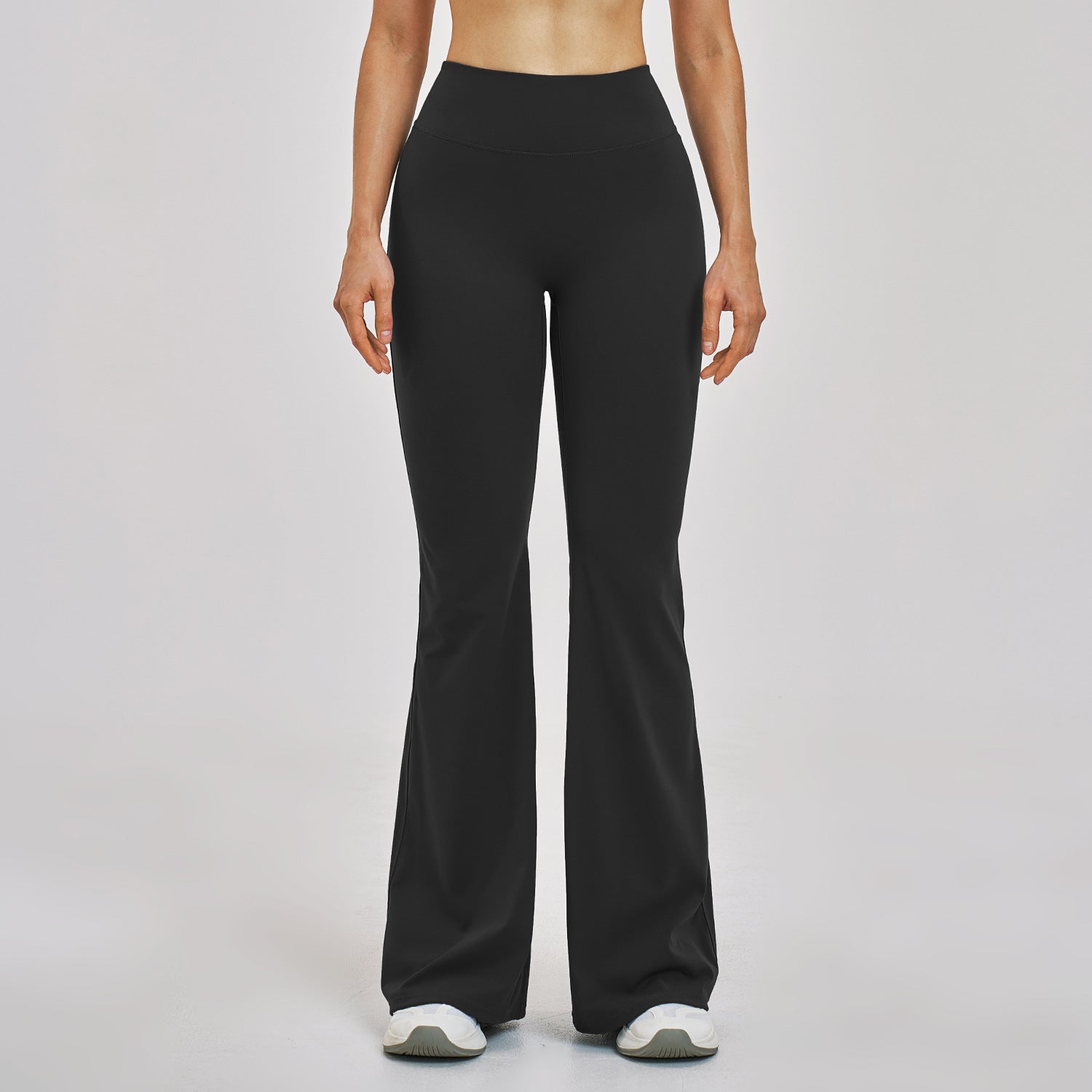 High-Waist Fitnesshose mit leicht ausgestelltem Bein