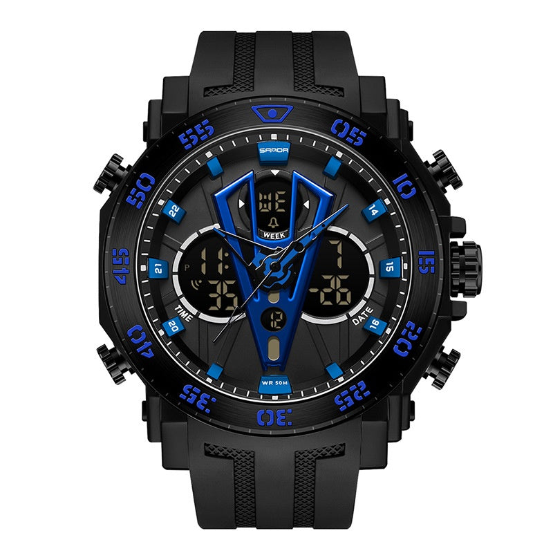 Herrenuhr mit Doppelanzeige