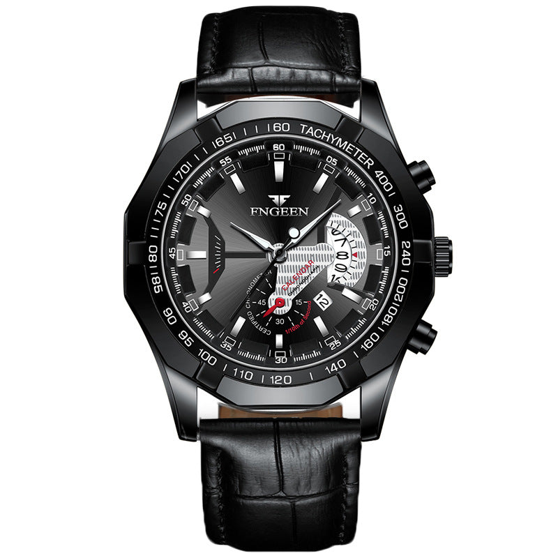 Herren Business-Uhr mit Leuchtanzeige und Kalender – Bild 2 | LuxeStyle