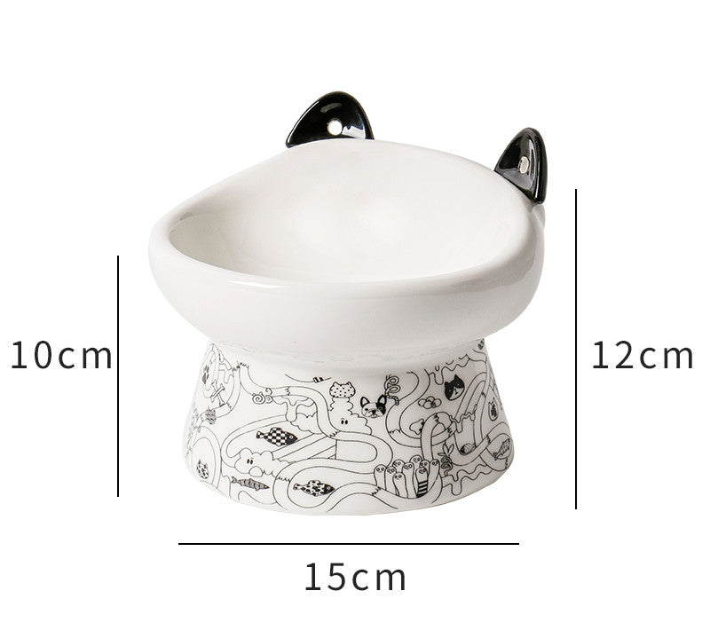 Keramik Futternapf für Katzen mit hohem Stand | LuxeStyle