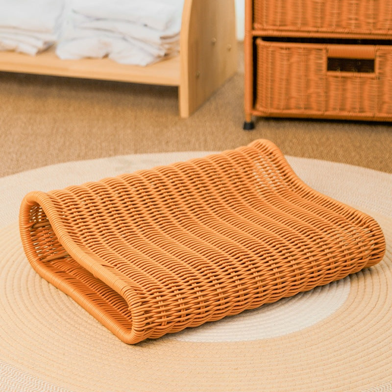 Rattan-Kühlkissen mit Nackenstütze