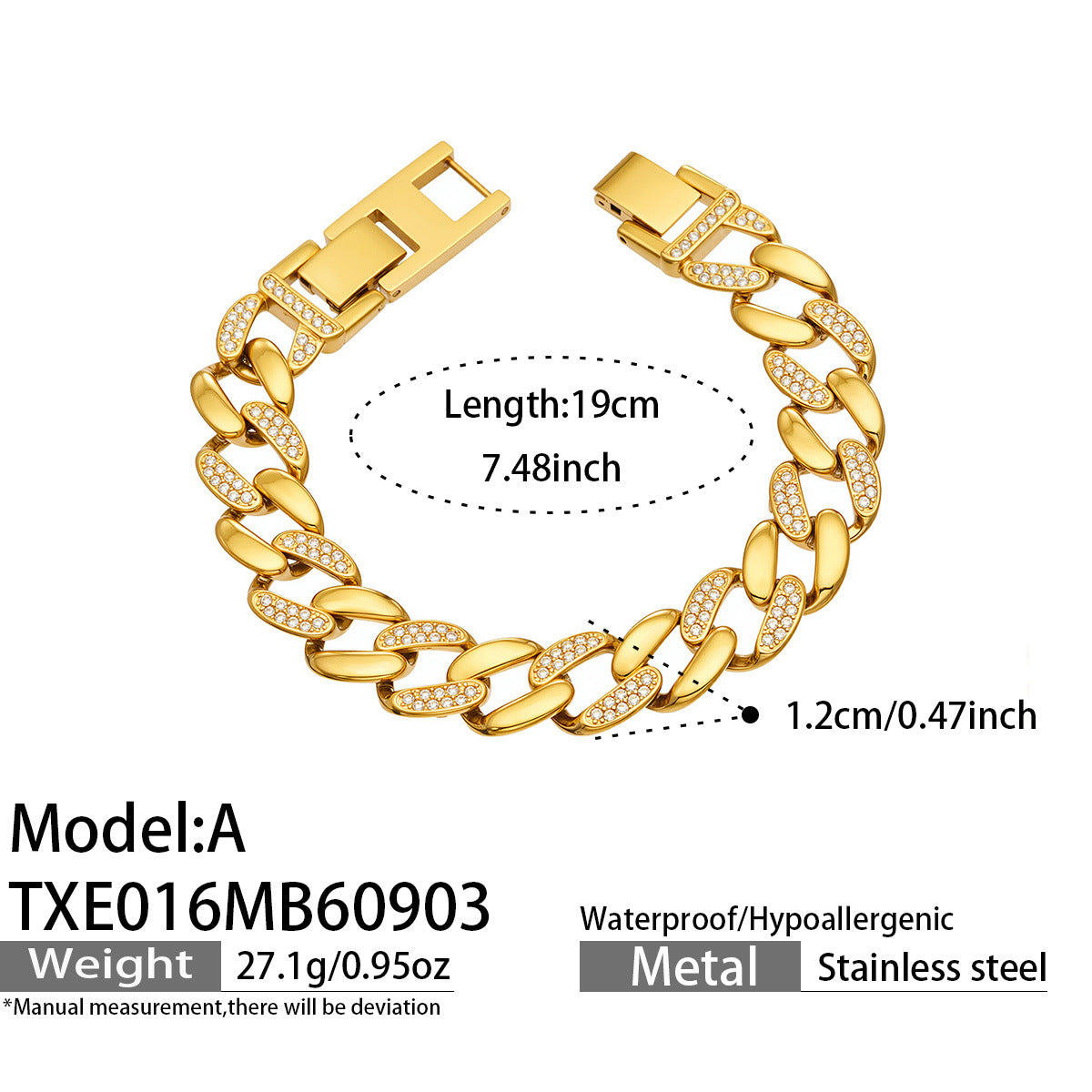 Halskette und Armband aus Edelstahl mit Zirkonia – Bild 5 | LuxeStyle