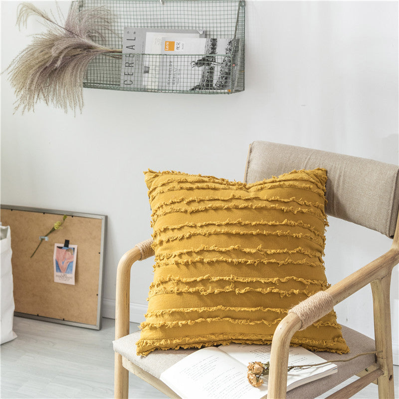 Geflochtener Kissenbezug aus Baumwoll-Leinen – Bild 9 | LuxeStyle