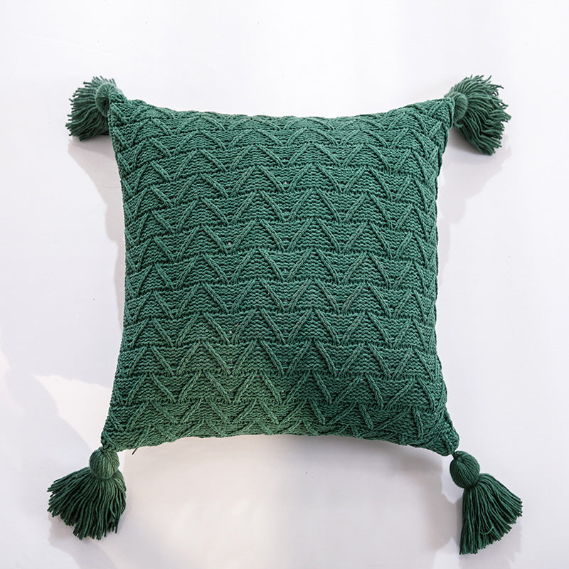 Gestrickter Kissenbezug aus Chenille – Bild 7 | LuxeStyle