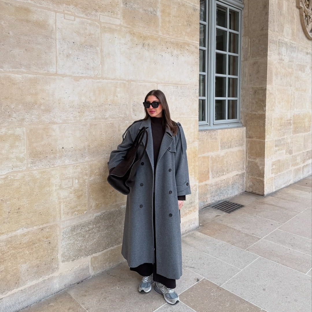 Eleganter Wollmantel im Casual-Stil