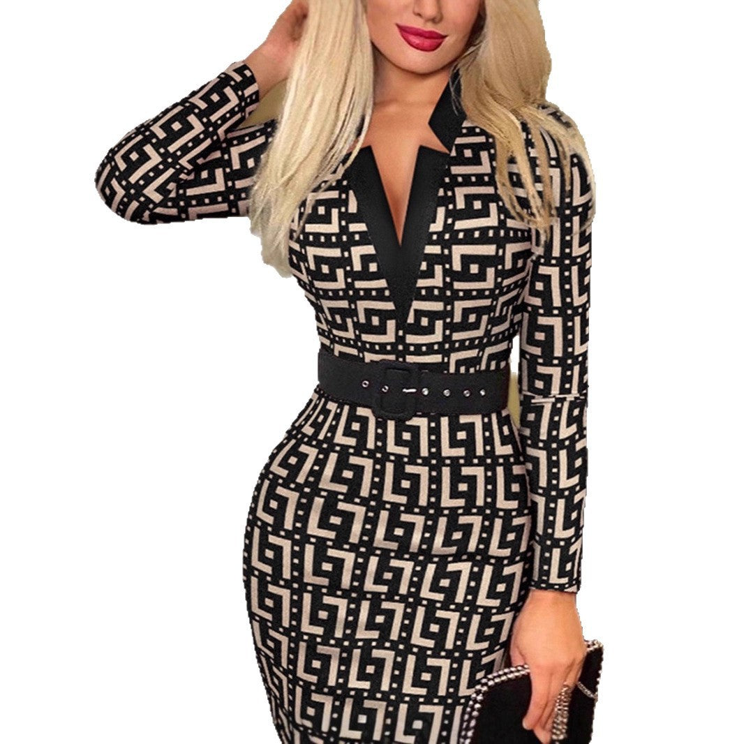 Kariertes Bodycon-Kleid
