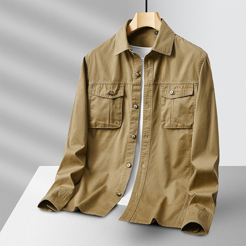 Herren-Arbeitsjacke mit Unifarbe – Bild 3 | LuxeStyle