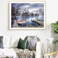 Wintersee Landschaft Diamond Painting