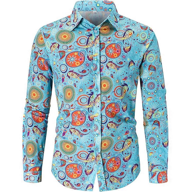 Herren Langarmhemd "Beach Floral" – Bild 3 | LuxeStyle