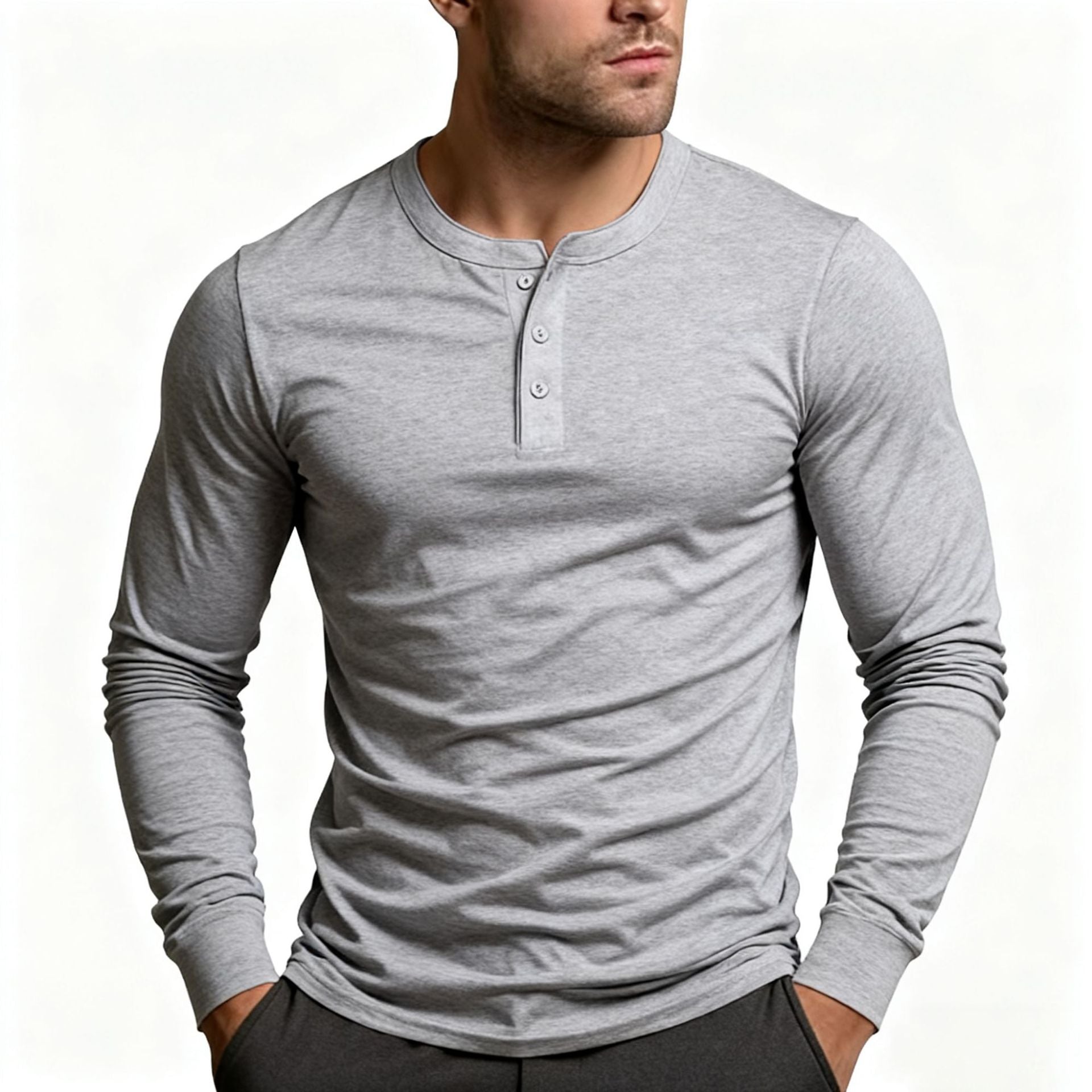 Herren Langarmshirt Europäisch/Amerikanisch