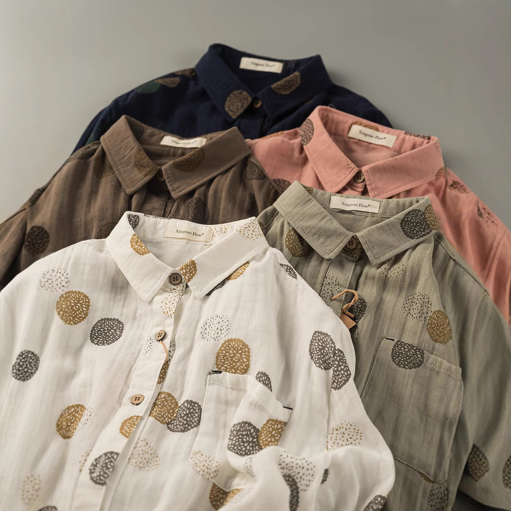 Japanisches Double-Layer Baumwollgaze Langarmshirt – Bild 10 | LuxeStyle