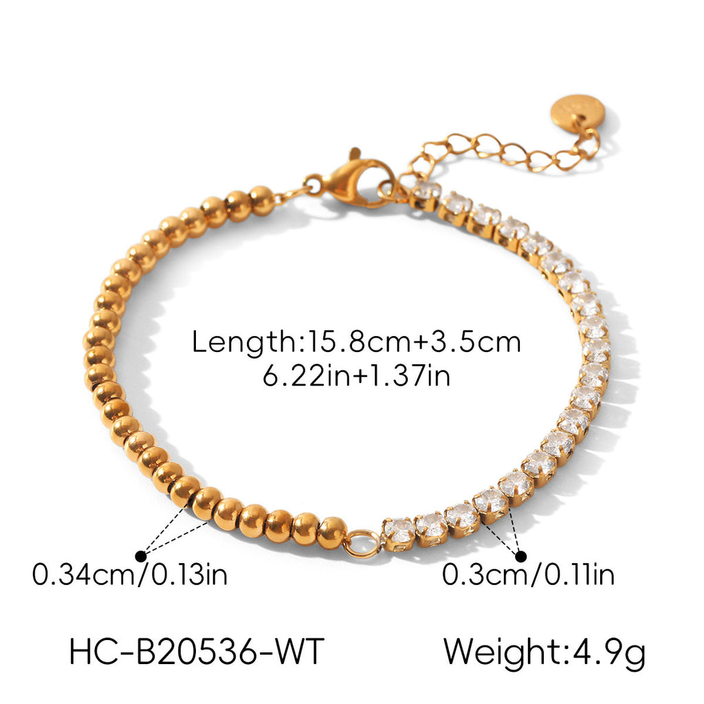 Edelstahl-Armband mit Gold-Lackierung – Bild 3 | LuxeStyle
