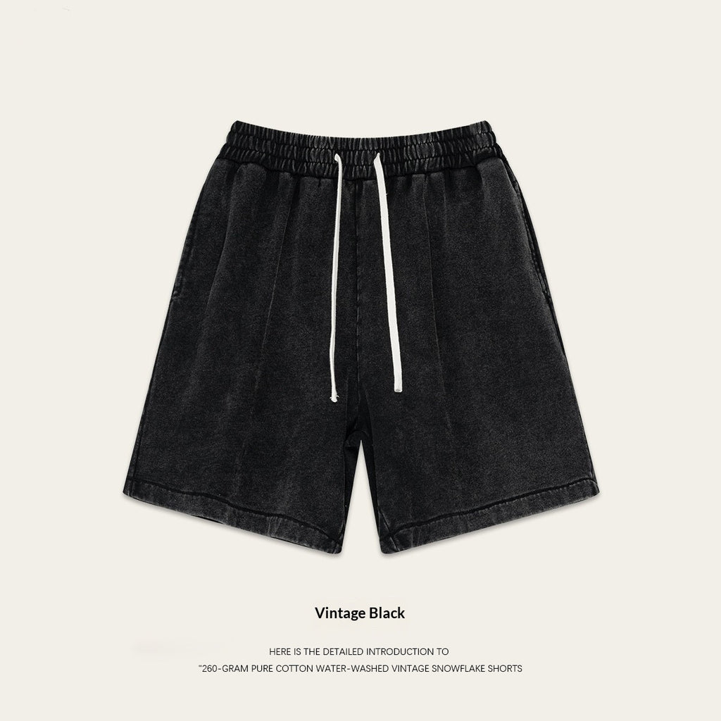 Retro Capri Shorts mit Schneeflocken-Textur