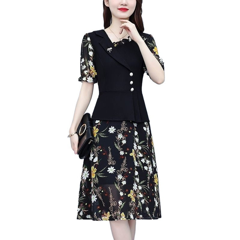 Elegantes Midikleid mit Blumenprint