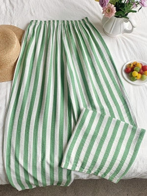 Gestreifte Wide-Leg Hose für Damen