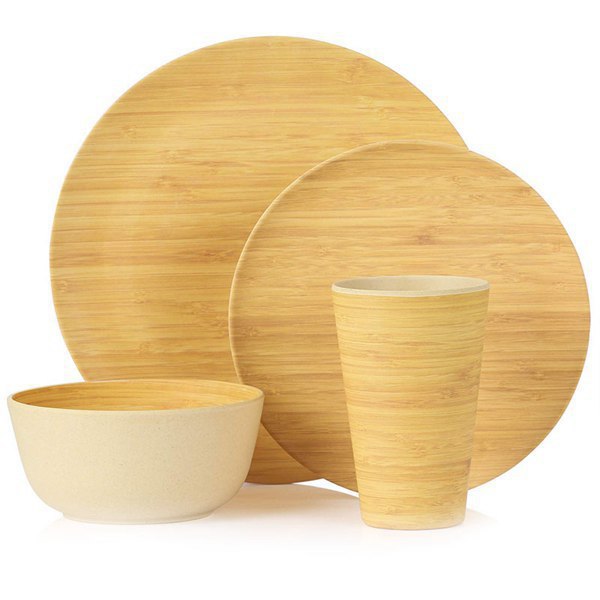 4-teiliges Geschirr-Set aus Bambusfaser – Bild 3 | LuxeStyle