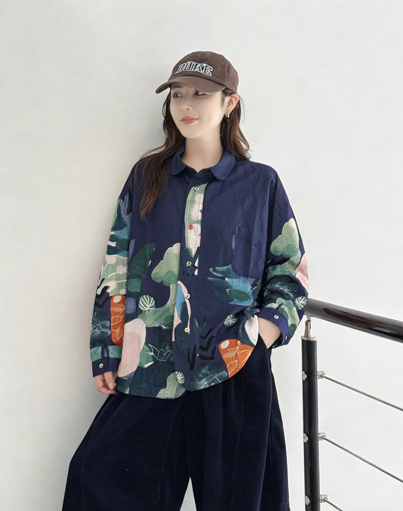 Locker geschnittener Cardigan mit Geometermuster – Bild 6 | LuxeStyle