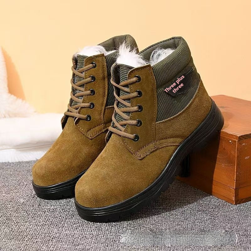 Warme Herren-Boots mit Lammfell-Futter