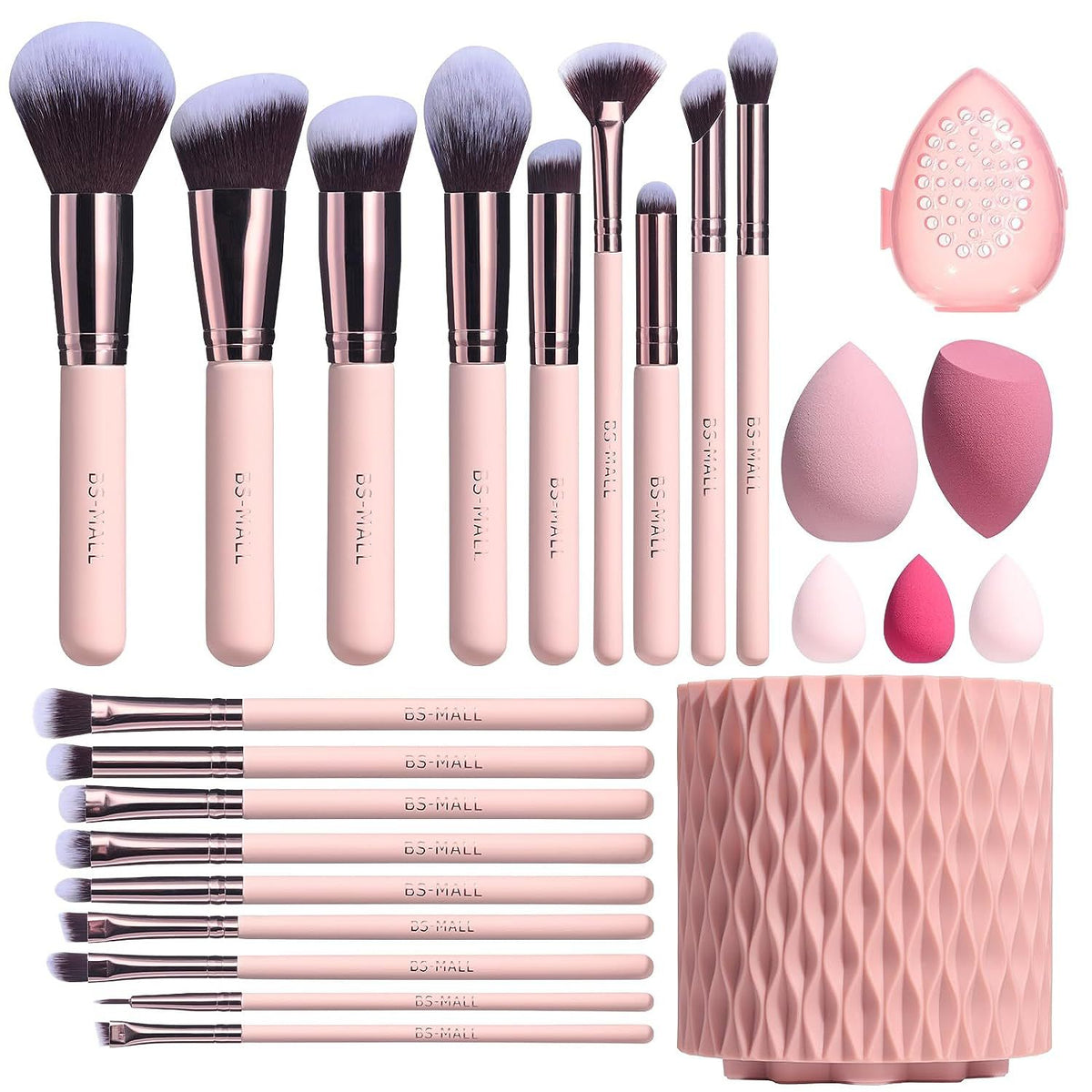 18 Make-up Pinsel Set im drehbaren Köcher – Bild 1 | LuxeStyle