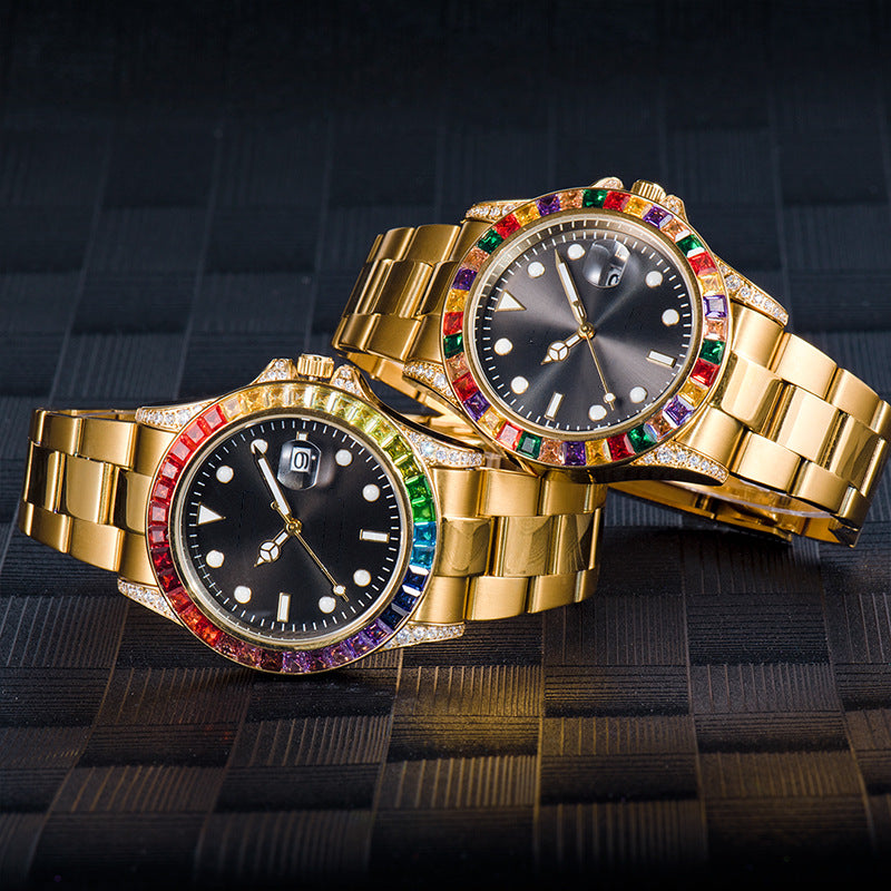 Herrenuhr mit bunten Kristallen – Bild 9 | LuxeStyle