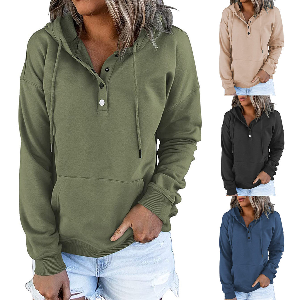 Lässiger Hoodie mit Kordelzug und Taschen