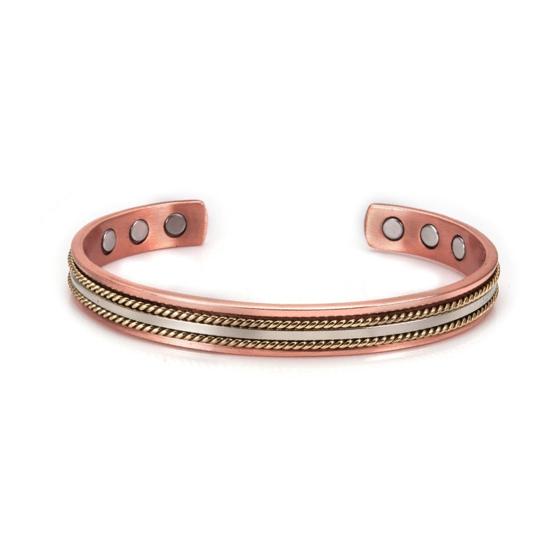 Kupfer Armreif Vintage-Stil, offen, magnetisch – Bild 1 | LuxeStyle