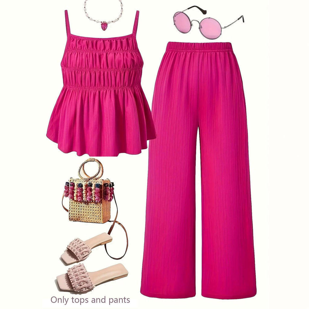 Casual-Set mit Ruché-Textur