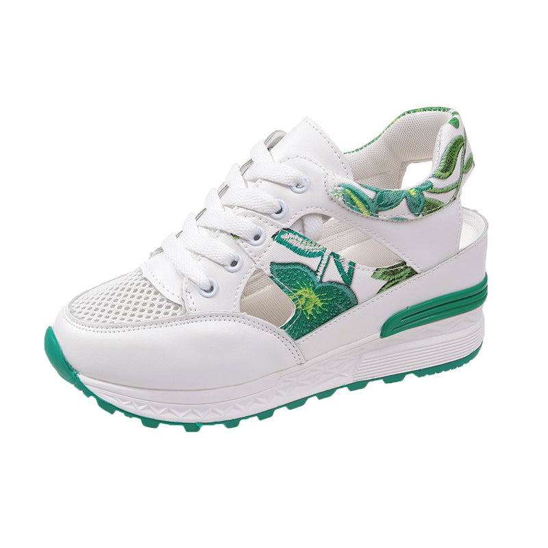 Atmungsaktive Mesh-Sneaker mit dicker Sohle