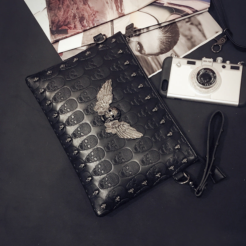 Schwarze Schultertasche mit Gürtelschnalle – Bild 4 | LuxeStyle