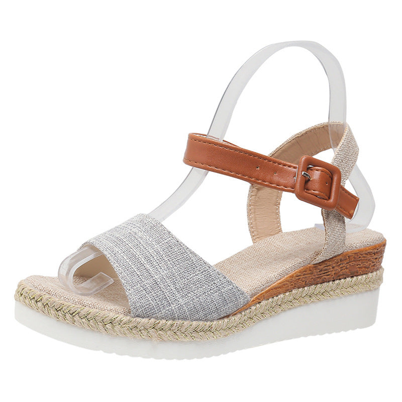 Keile Sandalen mit Knöchelriemen – Bild 6 | LuxeStyle