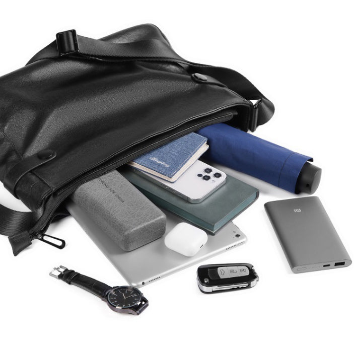 Männer Leder Crossbody Rucksack