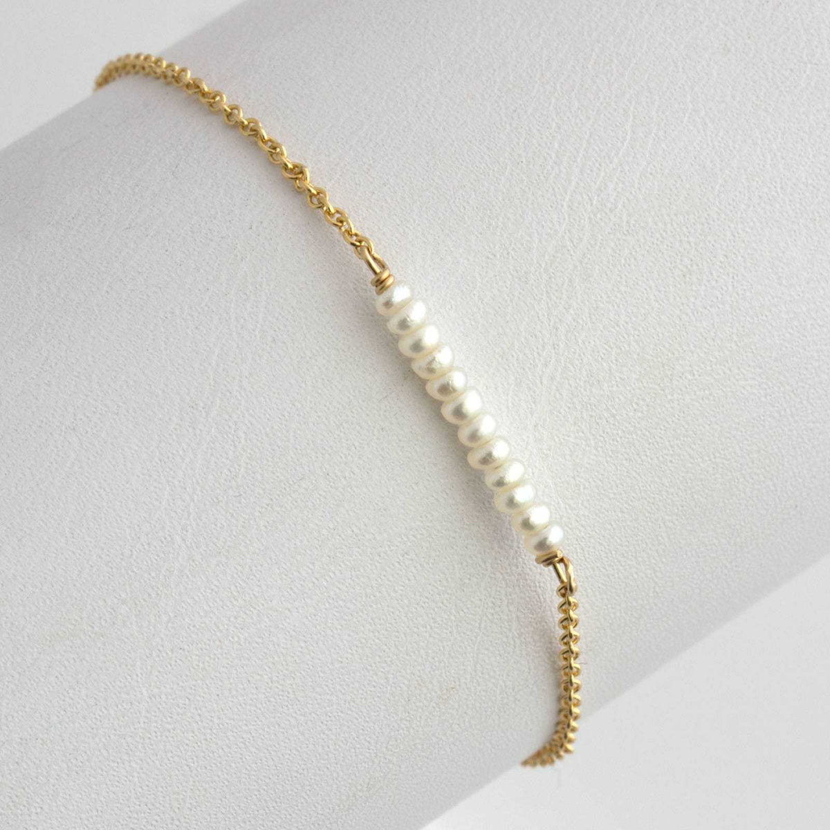 Vergoldetes 925er Silberarmband mit Perlen | LuxeStyle
