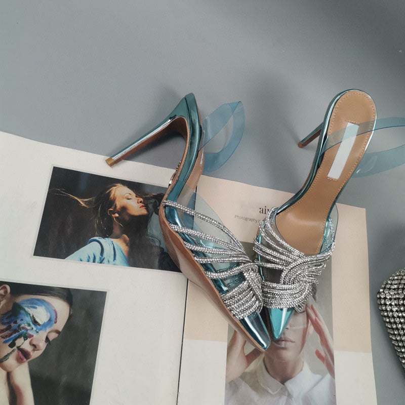 Sandalen mit Strass und spitzer Zehenpartie – Bild 3 | LuxeStyle