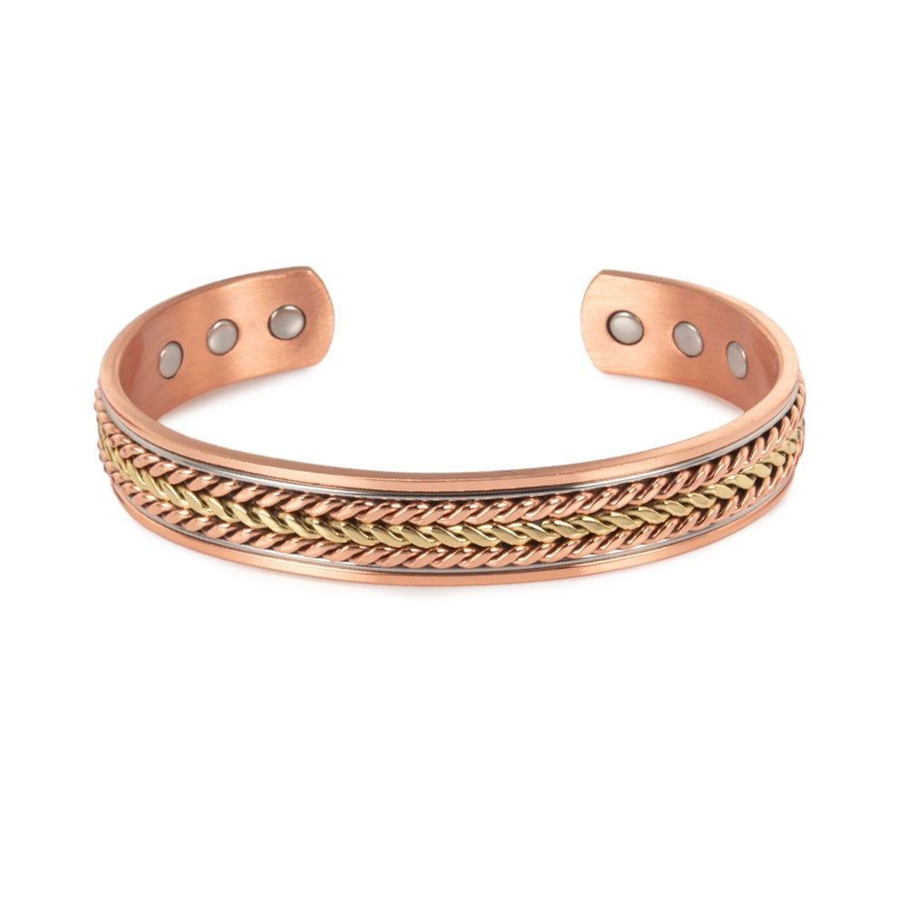 Geflochtenes Kupferarmband mit Seil-Muster