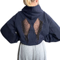 Sweatshirt mit Spitze und Flügel-Stickerei – Bild 1 | LuxeStyle