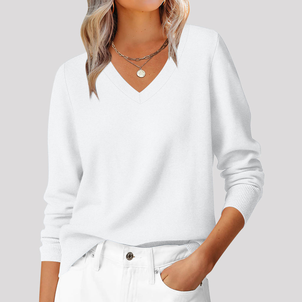 Vielseitiger V-Pullover für Herbst & Winter