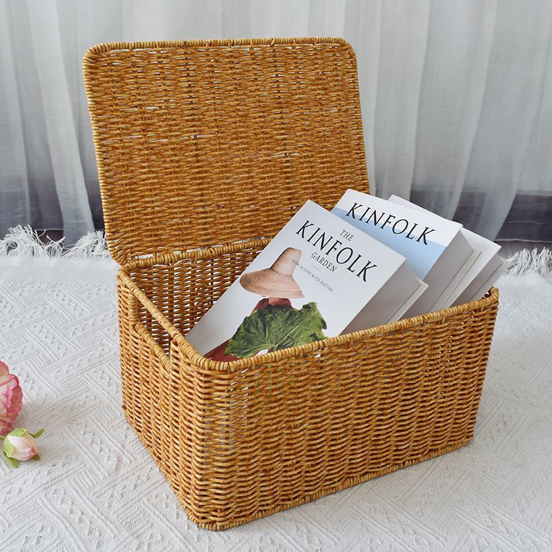 Rattan-Aufbewahrungskorb mit Deckel – Bild 3 | LuxeStyle