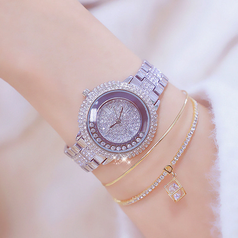Quarz-Uhr mit Glitzerperlen – Bild 8 | LuxeStyle